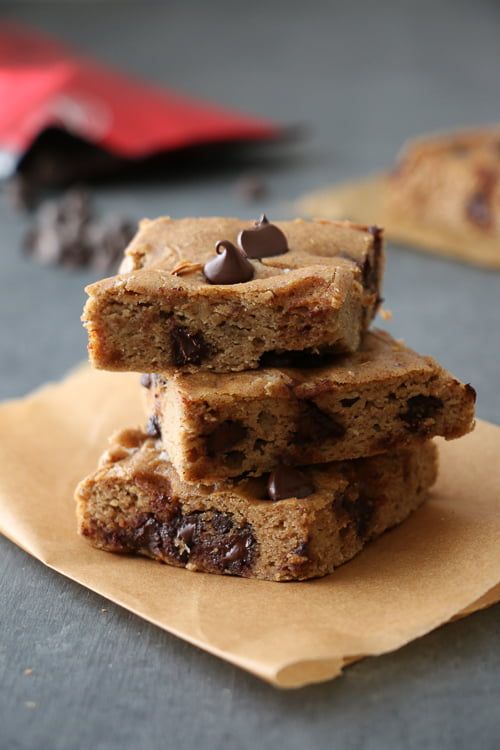 Dark Chocolate Chickpea Blondies