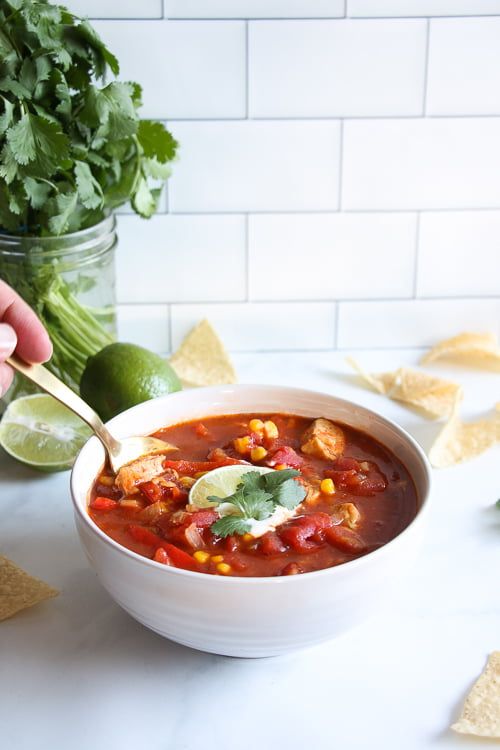 Healthy Chicken Tortilla Soup