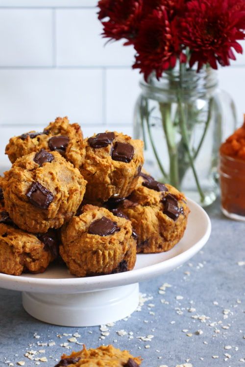 Healthy Pumpkin-Chocolate Muffins